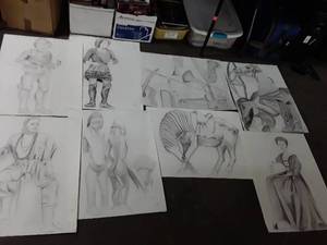lot 1094 image: Sketched Art