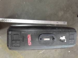 lot 1101 image: Delsey Luggage. Heavy Duty. Inside piece isnt attached