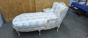 lot 1111 image: French Louis XV Chaise lounge chairs