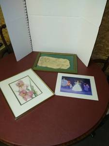 lot 1564 image: Exclusive Commemorative Cinderella Lithograph and assorted framed art