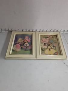 lot 2020 image: Vintage Framed Art