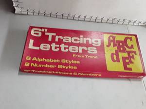 lot 2027 image: 6 inch tracing letters