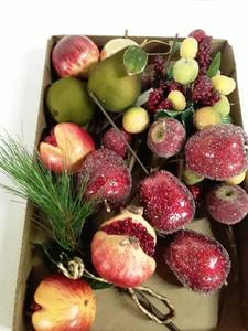 lot 2076 image: Lot of Faux Christmas Decor