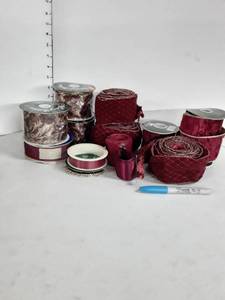 lot 2091 image: Christmas Ribbon...Maroon in color