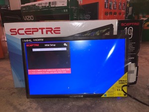 lot 57209 image: Sceptre 19 Class 720P HD LED TV E195BV-SR