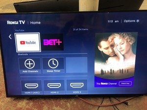 lot 57255 image: JVC 55inch 4K Roku Smart TV