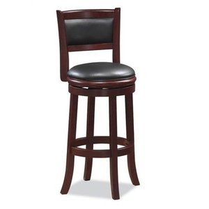 lot 1145 image: Augusta 24-inch Swivel Counter Stool- Brown Retail$94.99