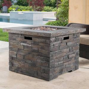 lot 1190 image: brown - square- Blaeberry Outdoor Stone Fire Pit by Christopher Knight Home Retail$674.49