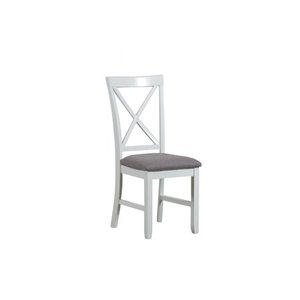 lot 1328 image: Jane White Cushioned Dining Chair (Set of 2) - Retail$165.00