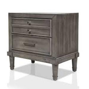lot 1181 image: Furniture of America Hax Transitional Grey Solid Wood Nightstand Retail$198.54