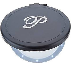 lot 1248 image: Dual Magnification Mirror with Crystal Initial by L P