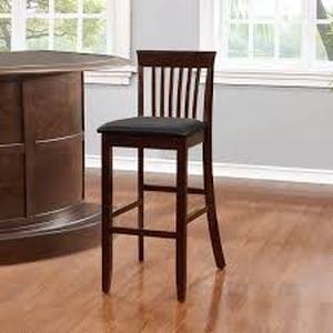 lot 1254 image: Black- Piedmont 30.75-inch Mission Bar Stool- Retail$91.99