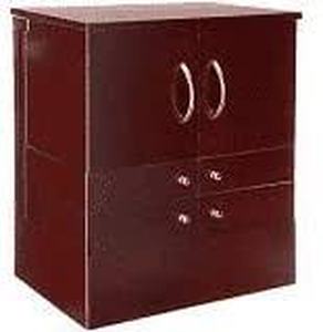 lot 1304 image: Deluxe Cosemetic Box with Mirror by Lori Greiner, Espresso