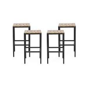 lot 1333 image: Carolina Acacia Wood Bar Stools by Christopher Knight Home- Retail$224.49