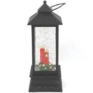 lot 1359 image: Illuminated Holiday Water Lantern with Timer by Lori Greiner Candles