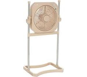 lot 1381 image: Air Innovations 12�� 3-in-1 Swirl Cool Stand Fan with Remote Cream