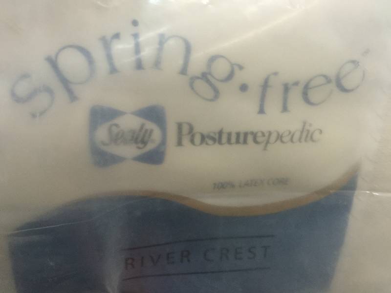 lot 7077 image: SPRING FREE SEALY POSTUREPEDIC 100% LATEX CORE- RIVERCREST QUEEN MATTRESS