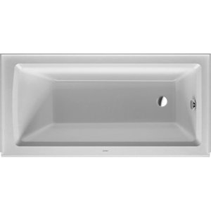 lot 33738 image: Duravit 700355000000090 White Architec 60 Acrylic Soaking Bathtub For Alcove