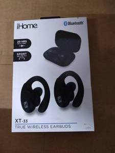 lot 33767 image: HM-AU-BE-204-BK iHome�  Bluetooth True Wireless In-Ear Earbuds in Black