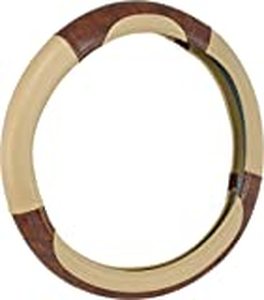 lot 33786 image: Bell Automotive 22-1-97006-9 Tan Deluxe Burl Wood Hyper-Flex Core Steering Wheel Cover
