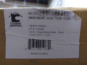 lot 33845 image: 220507 mixing bowl storage rack with bowls
