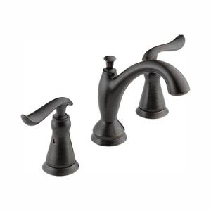 lot 33861 image: Delta Faucet 3594-RBMPU-DST Linden Two Handle Widespread Lavatory Faucet, Venetian Bronze