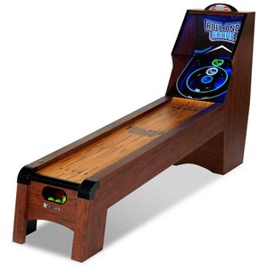lot 33868 image: MD Sports 9 Roll and Score Table with LED Scorer, Light and Sound Effects, BrownBlue