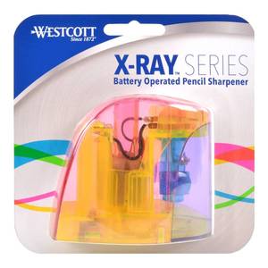 lot 33941 image: Westcott X-ray Transparent Plastic Battery Sharpener