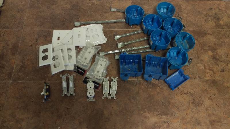 lot 24 image: Lot of Various Electrical Boxes, Switches, and Covers
