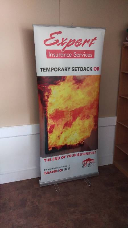 lot 51 image: EconoRetractor Banner Display 33.5x80