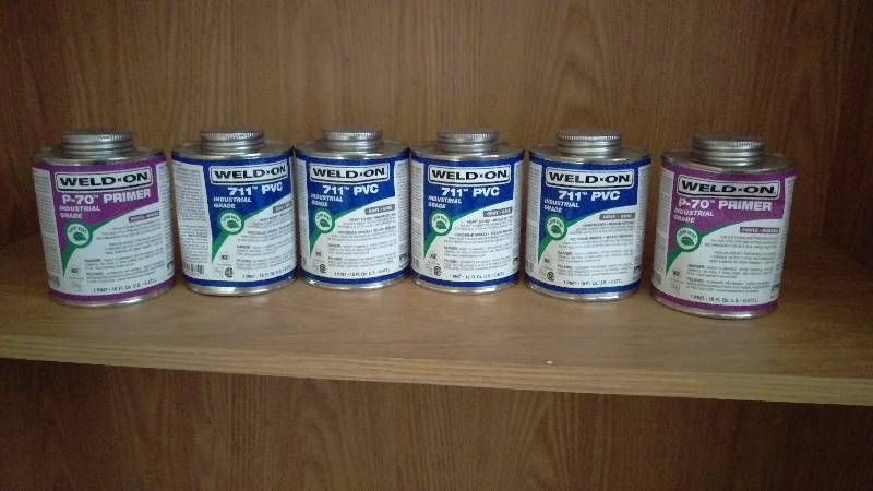lot 66 image: Lot of Weld-On PVC Primer and Cement