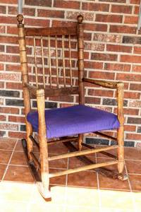 lot 8144 image: AntiqueVintage Wood Rocker