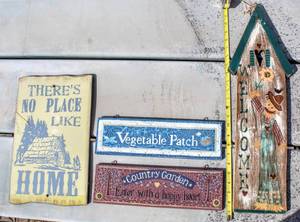 lot 8148 image: (4) Outdoor Garden Signs