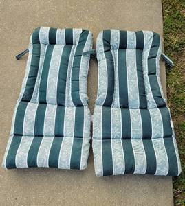 lot 8164 image: (2) Outdoor Chair Cushions
