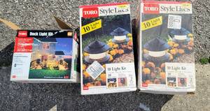 lot 8167 image: (2) Boxes of Toro Style Lites Outdoor Lighting and (1) Box Toro Deck Light Kit