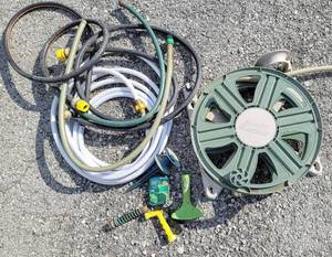 lot 8181 image: Ames ReelEasy Wall Mount Hose Reel - Camco TastePURE Drinking Water Hose  misc hoses, spray nozzles ...