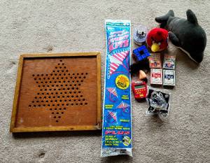 lot 8300 image: Variety of Toys & Games - Rubiks Cube Revolution, Angry Bird, Happy Meal Power Ranger Super Samurai, cards  more