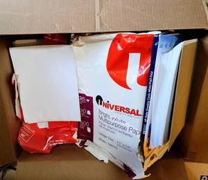 lot 8363 image: Large Lot of Printer Copy Paper, Overhead Projector Sheets, Scrap Paper  more