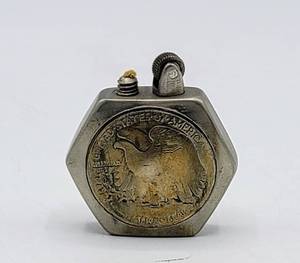 lot 8375 image: 1940s Liberty Half Dollar Lighter