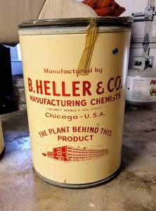 lot 8392 image: Large Vintage B. Heller & Co. Manufacturing Drum