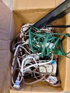 lot 8415 image: Box Full of Extension Cords