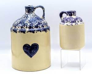 lot 8316 image: (2) Alpine Pottery Roseville Ohio Jugs 10 and 6