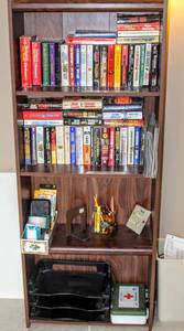 lot 8374 image: 59 x 24 Bookshelf and Contents on Lower 2 Shelves