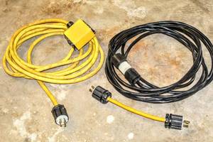 lot 8133 image: (2) Generator Cords  (1) Adapter Cord