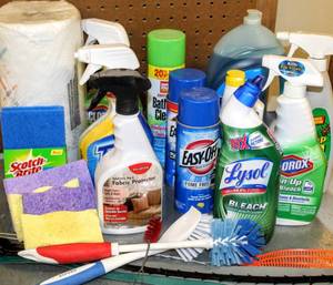 lot 8403 image: Assorted Household Cleaners and Chemicals Lot - Many New