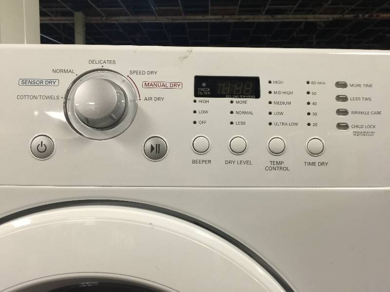 LG DLE1310W Super Capacity White Electric Dryer - DLE1310W | SOUTH KC ...