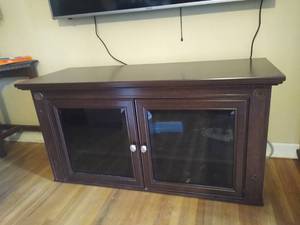 lot 1988 image: Media 2 door cabinet 49 x 19 x 25