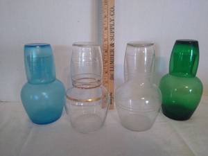lot 2005 image: 4 - bedside carafes different designs