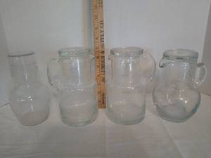 lot 2009 image: 4 - pitcher bedside carafes w etched glass