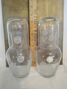 lot 2017 image: 2 - bedside carafes made in turkey handcrafted crystal